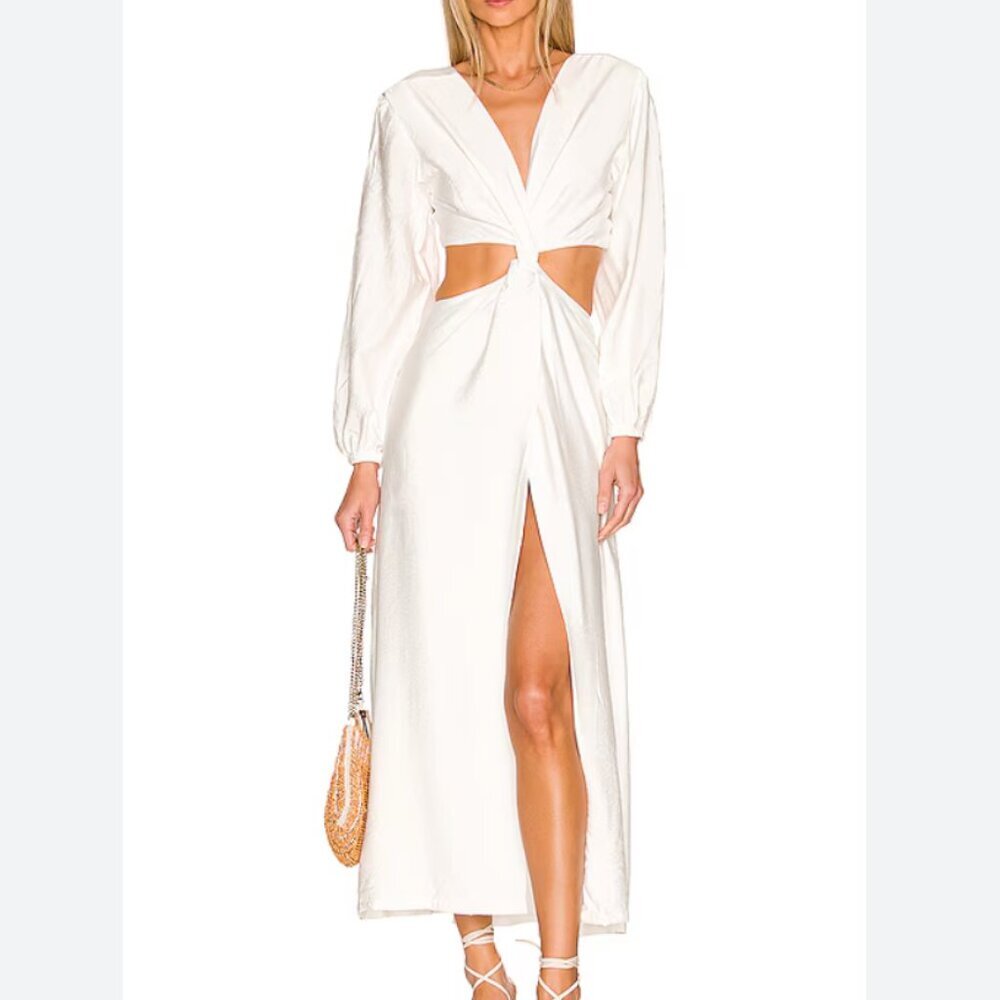 PEIXOTO Serena Dress in Patched White size medium